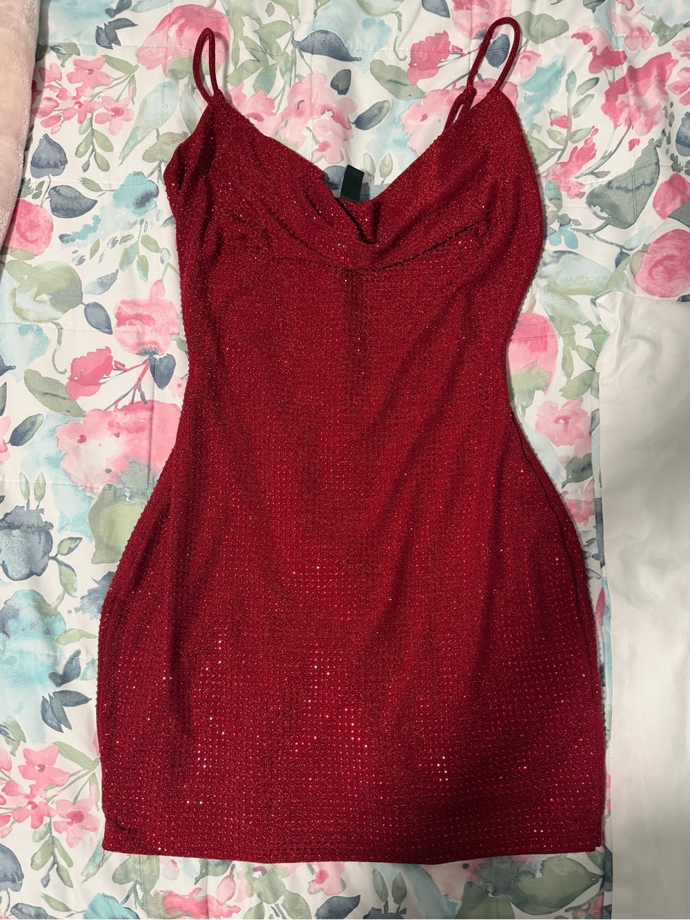Windsor Red Rhinestone Mini Dress